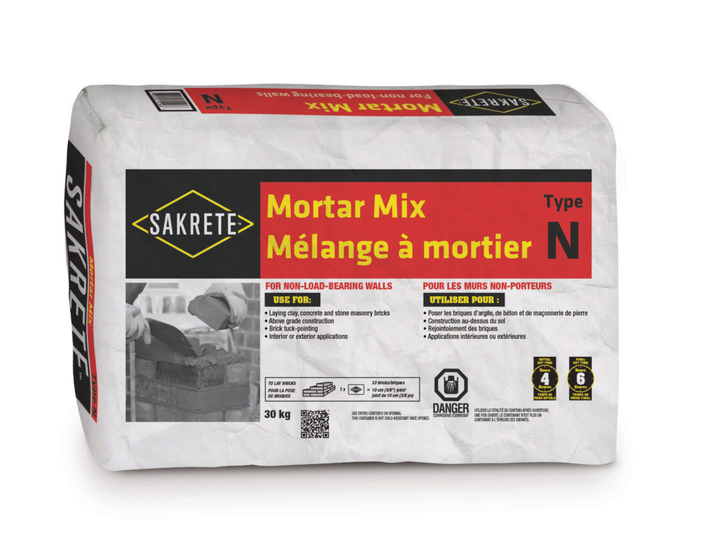 Type N Mortar Mix, 30 KG Bien fait ici Well Made Here